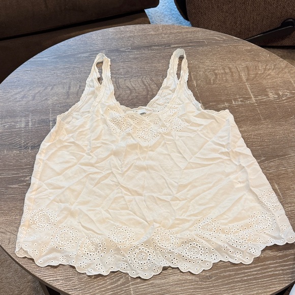 Joie Cream Eyelet Lace Tank Top - Picture 1 of 1